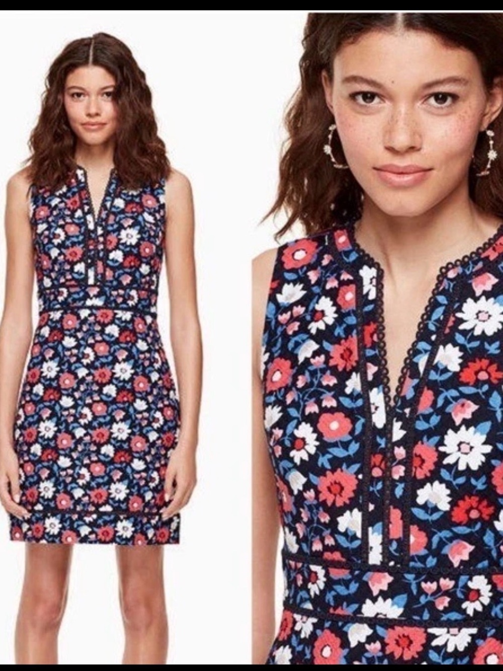 Kate Spade New York “Shore Thing” Daisy Jacquard Sheath Dress Size 2 Floral Prep